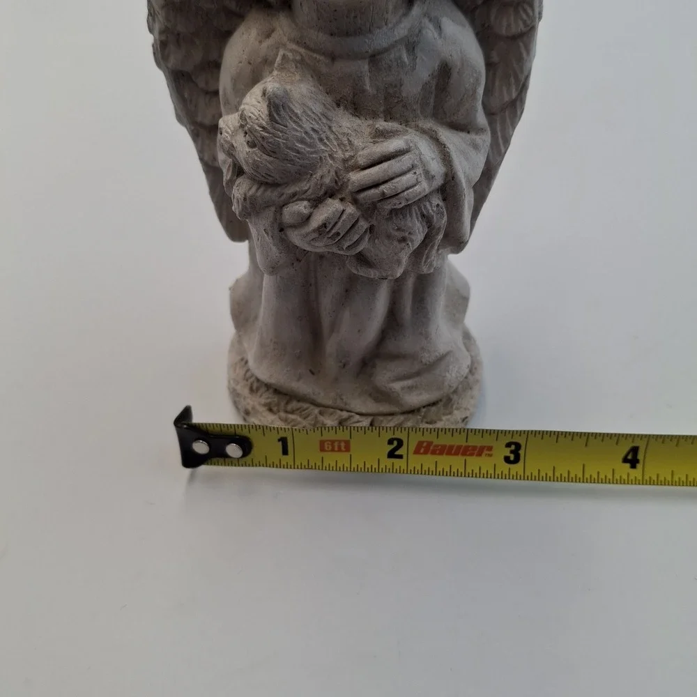 Vintage Momentum Brands Angel Cherub Holding Dog Puppy Figurine 5